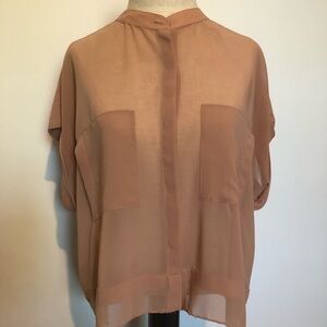 Cabo Sheer Nude Crop Blouse
